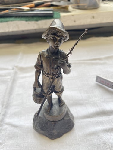 Bronzefigur junge angler - bronzefigur, junge/angler