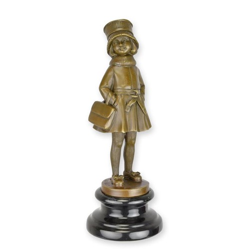 Bronzefigur junges mädchen - bronzefigur,