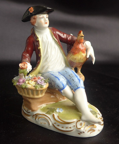 Porzellanfigur bauernjunge - porzellanfigur,