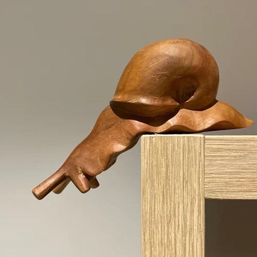 Deko holz miniatur schnecke - holz,