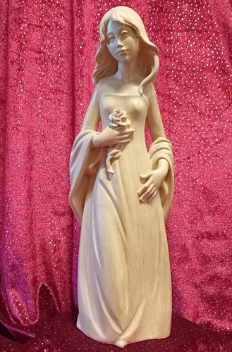 Holzfigur junge frau mit - holzfigur,