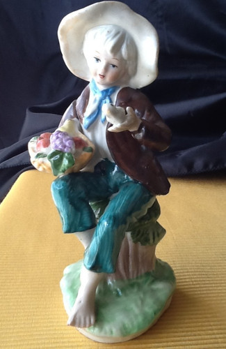 Alte porzellanfigur junge mit - alte,