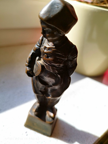 Metall skulptur statue junge - metall,