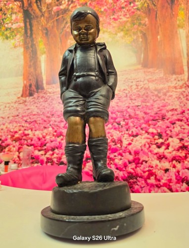 Antike bronzefigur junge mit - antike,