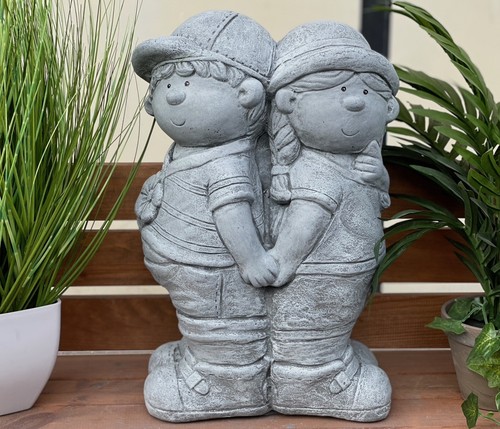Frostfeste steinfigur junge - steinfigur,
